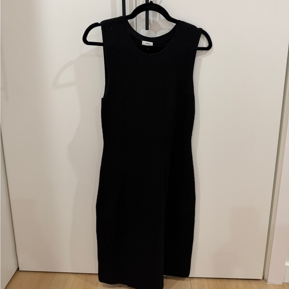 Vince Black Sleeveless Mini Dress